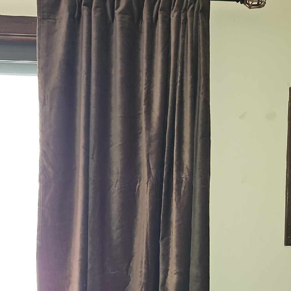 Luxurious Chocolate Velvet Curtain